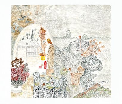 《Afternoon Tea - Silk Road discourse》 - a Paint Artowrk by Xiping Song